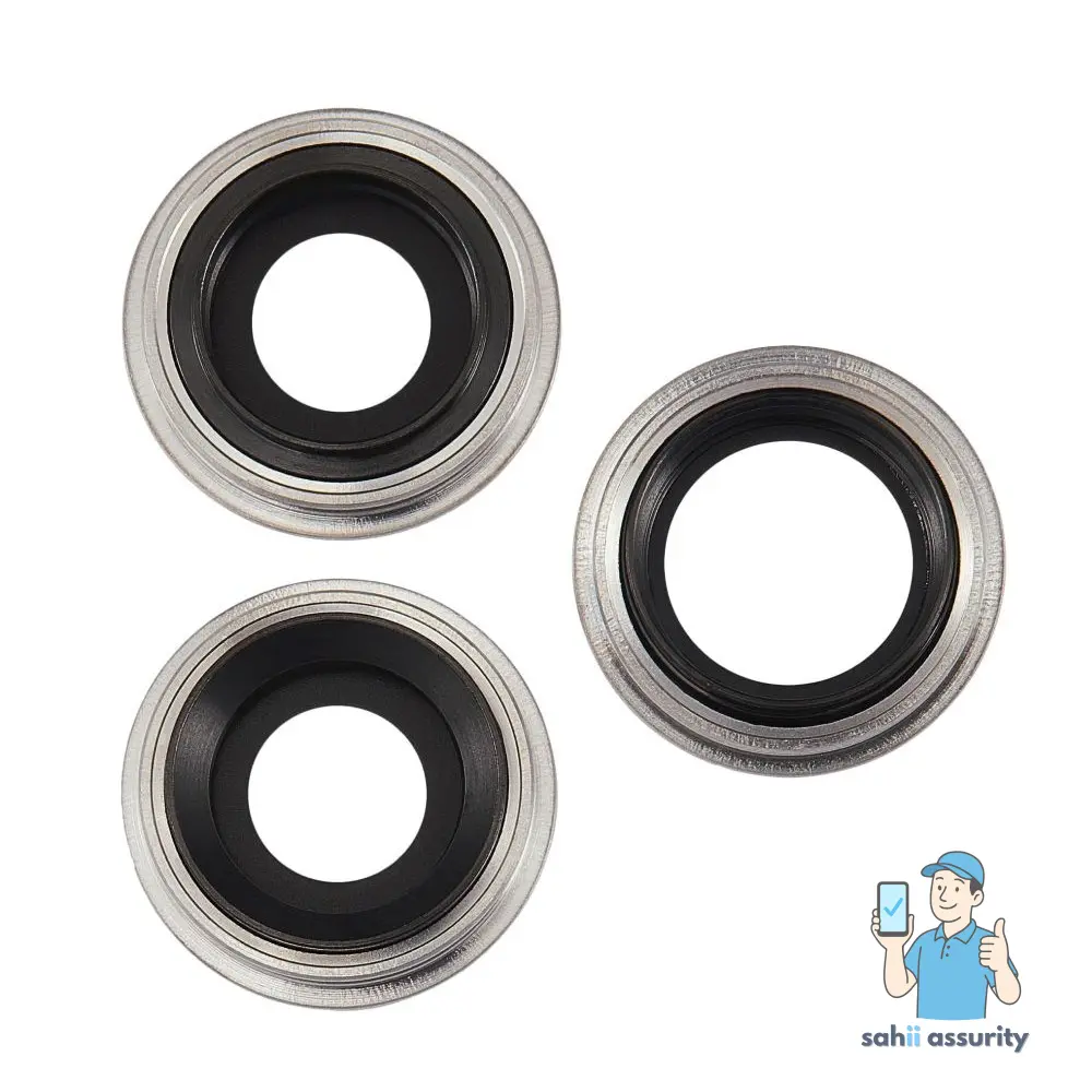 Camera Lens Glass with Frame for Apple iPhone 11 Pro Max White